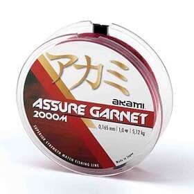 Akami Assure Garnet Monofilament 2000 M Röd 0.185 mm