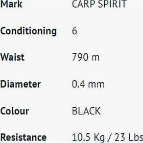 Carp Spirit M-tx Monofilament 790 M Svart 0.400 mm