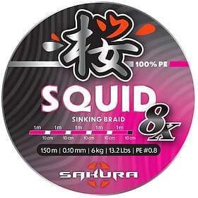 Sakura Squid 8 Braided Line 150 M Blå 0.200 mm