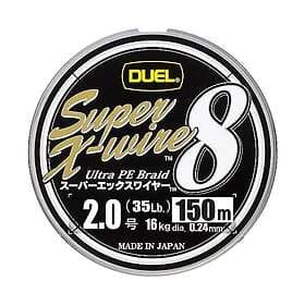 Duel Super X Wire 8 150 M Line Svart 0.240 mm