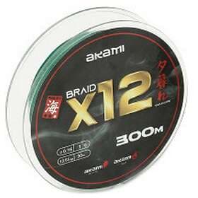 Akami Yuugure X12 Braided Line 300 M Grönt 0.160 mm