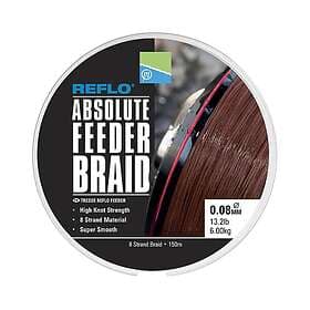 Preston Innovations Absolute Feeder Braided Line 150 M Röd 0.100 mm
