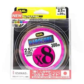 Duel Hardcore X8 Braided Line 300m Multicolor 45lbs