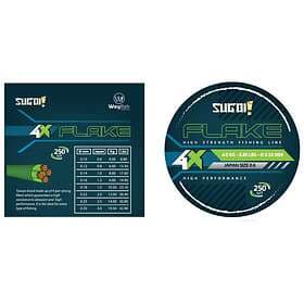 Sugoi Flake Braided Line 250 M Grönt 0.300 mm