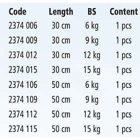 Zebco Trophy Steel Trace 7 X7 Expert Steel Line 15kg Svart 30 cm