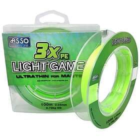 ASSO Light Games 3x 100 M Braided Line Grönt 0.060 mm
