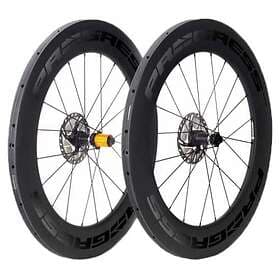 Progress Space Disc Tubular Road Wheel Set Svart 12 x 100 / 12 x 142 mm / Campag