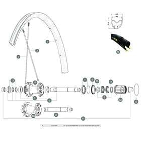Mavic Spokes Ksyrium Pro Allroad 2016 Rear 12 Units Svart 276 mm