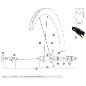 Mavic Cosmic Pro Carbon Ust Rear Svart 700 28´´
