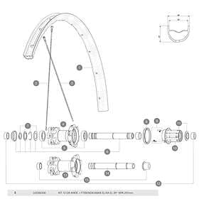 Mavic Spokes Crossride/xa/crossmax Elite 29 2016 Rear 12 Units Svart 297 mm