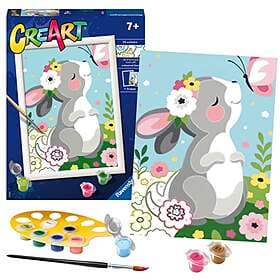 Ravensburger CreArt Floral Fawn-nummer för barnmålningskonst och hantverkskit fö