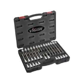 Vigor V1917 Sexkantsuttag (TX) Top wrench bit-sats 32 stycken 1/2 (12.5 mm)