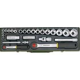 Proxxon Industrial Cupnyckelsats metrisk 1/4 (6.3 mm), 1/2 (12.5 mm) 27 stycken