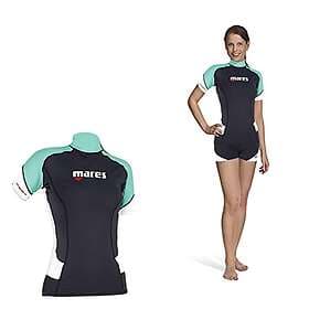 Mares Rash Guard Trilastic She Dives Short Sleeve T-shirt Woman Svart S