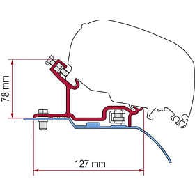 Campingtillbehör 4U Markisadapter Ducato H3 / Fiamma F65