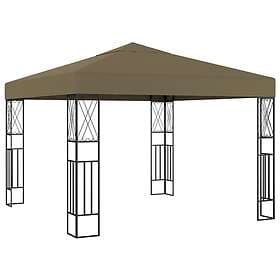 Be Basic Paviljong 3x3 m gråbrun stoff Taupe