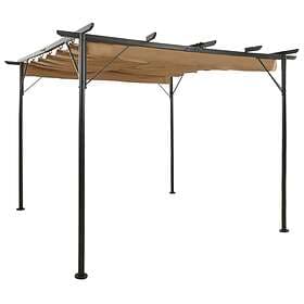 Be Basic Pergola with retractable roof taupe 3x3m steel