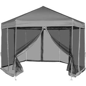Be Basic Heksagonalt pop-up partytelt med 6 sidevegger 3.6x3.1m