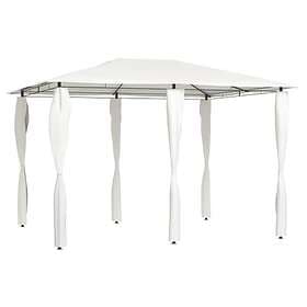 Be Basic Paviljong med sidevegger 3x4x2.6 m kremhvit 160g/m² Krem