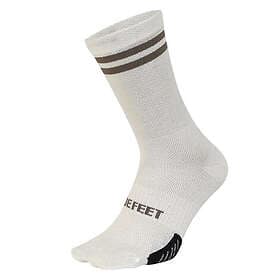 DeFeet Cush Wool Comp 6" Socks vit/khaki stripe, Str. L