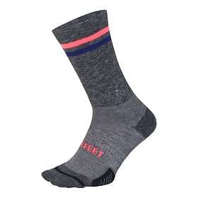 DeFeet Cush Wool Comp 6" Socks Grey w/Black Stripes, Str. XL
