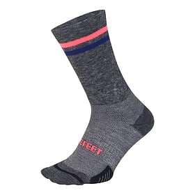 DeFeet Cush Wool Comp 6" Socks vit/khaki stripe, Str. S