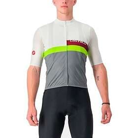 Castelli Block Jersey, Ivory/Bordeaux-electric Lime-sedona Sage, S