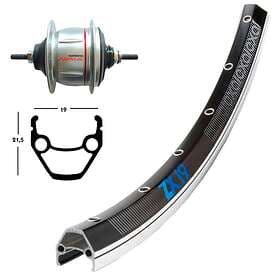 Winora Exal Zx 19 Cont.sh.sg-c60018 Road Rear Wheel Silver 8 x 135 mm / Shimano/