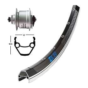Winora Exal Zx 19 Qr Dynamo Shimano Dh3d32 Front Wheel Silver 9 x 100 mm