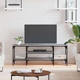 vidaXL TV Stand grå sonoma 121x35x45 cm konstruerat trä & järn 831806