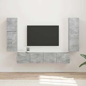 vidaXL 3409036 TV Bench Set Wall Mounted 4 pcs Constructed wood