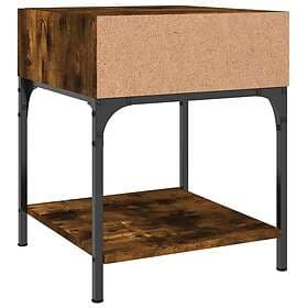 vidaXL Nightstand Smoke Brown Oak 40x41x50cm Constructed Wood 825878