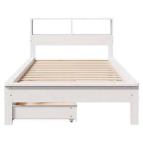 vidaXL Bookcase Bed without Mattress White 100x200 cm Solid Wood Pine