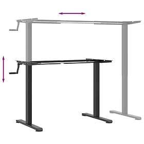 vidaXL Standing Desk Frame Black (94-135)x60x(70-114) cm