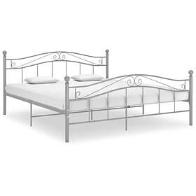 vidaXL Bed Frame grå metall 140x200 cm