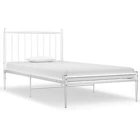 vidaXL Bed Frame vit metall 90x200 cm