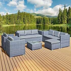 Oseasons Malta XS Rattan 9 Seat U-Shape Set in Grey