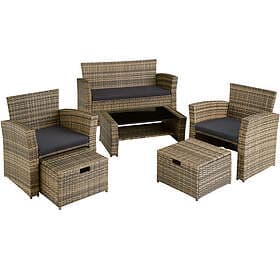 Rattan garden furniture set Modena sofa, sofa set, rattan nature Brown