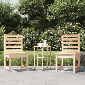vidaXL Trädgårdsstolar 2 st 40.5x48x91.5 cm massiv furu 824025