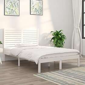 vidaXL Bed Frame vit massivt trä 135x190 cm dubbelsäng 3104584