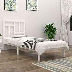 vidaXL Bed Frame vit massiv furu 90x200 cm 3104529