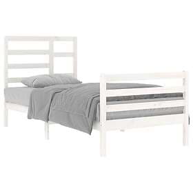 vidaXL Bed Frame vit massivt trä 90x200 cm 3105846