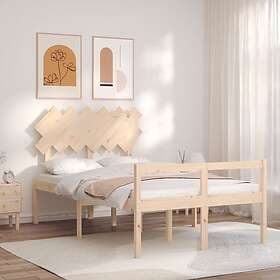 vidaXL Bed Frame med huvudgavel 120x200 cm massivt trä 3195541