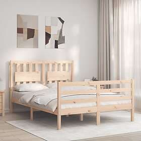 vidaXL Bed Frame med huvudgavel 120x200 cm massivt trä 3194306