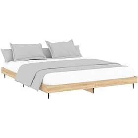 vidaXL Bed Frame sonoma-ek 200x200 cm konstruerat trä 832216
