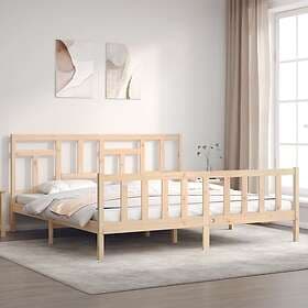 vidaXL Bed Frame med huvudgavel 200x200 cm massivt trä 3193161