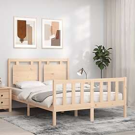 vidaXL Bed Frame med huvudgavel 120x200 cm massivt trä 3192161