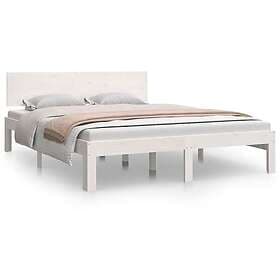 vidaXL Bed Frame vit massiv furu 140x190 cm 810476