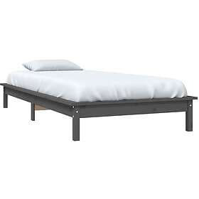 vidaXL Bed Frame grå 100x200 cm massiv furu 820533