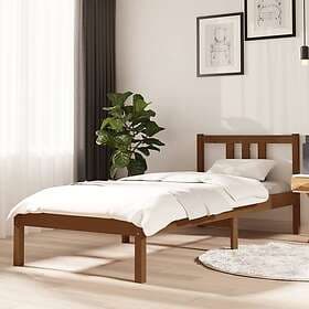 vidaXL Bed Frame honungsbrun massiv furu 75x190 cm 2FT6 814847